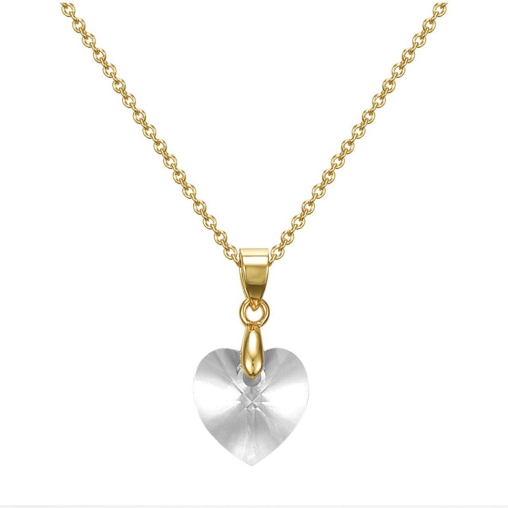 Evry Jewels - clear heart necklace